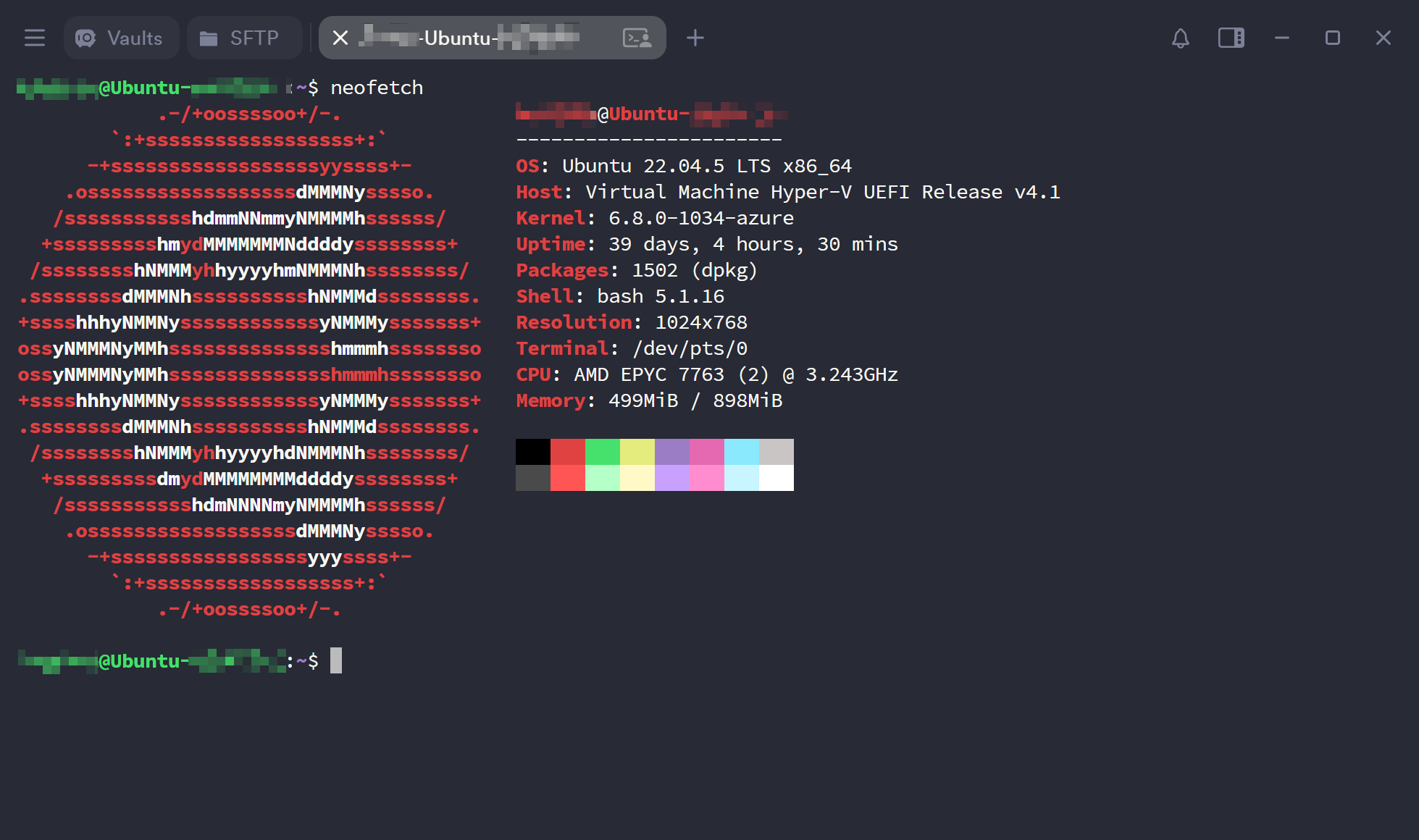 操作系统是 Ubuntu Server 22.04 LTS
