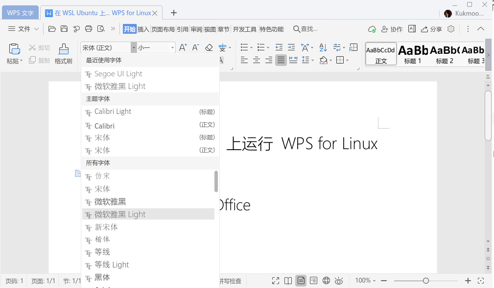 WPS for Linux 调用 Windows 字体